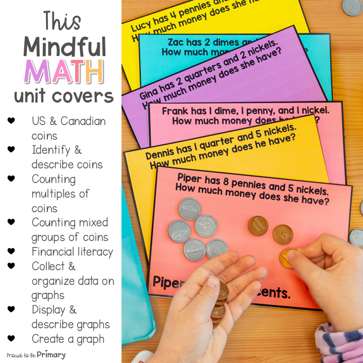 Graphing, Money & Financial Literacy - First Grade Mindful Math