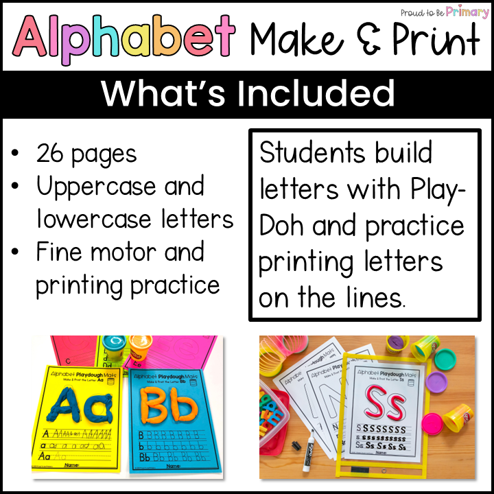 Alphabet Writing Practice & Letter Formation Practice Sheets Literacy Center