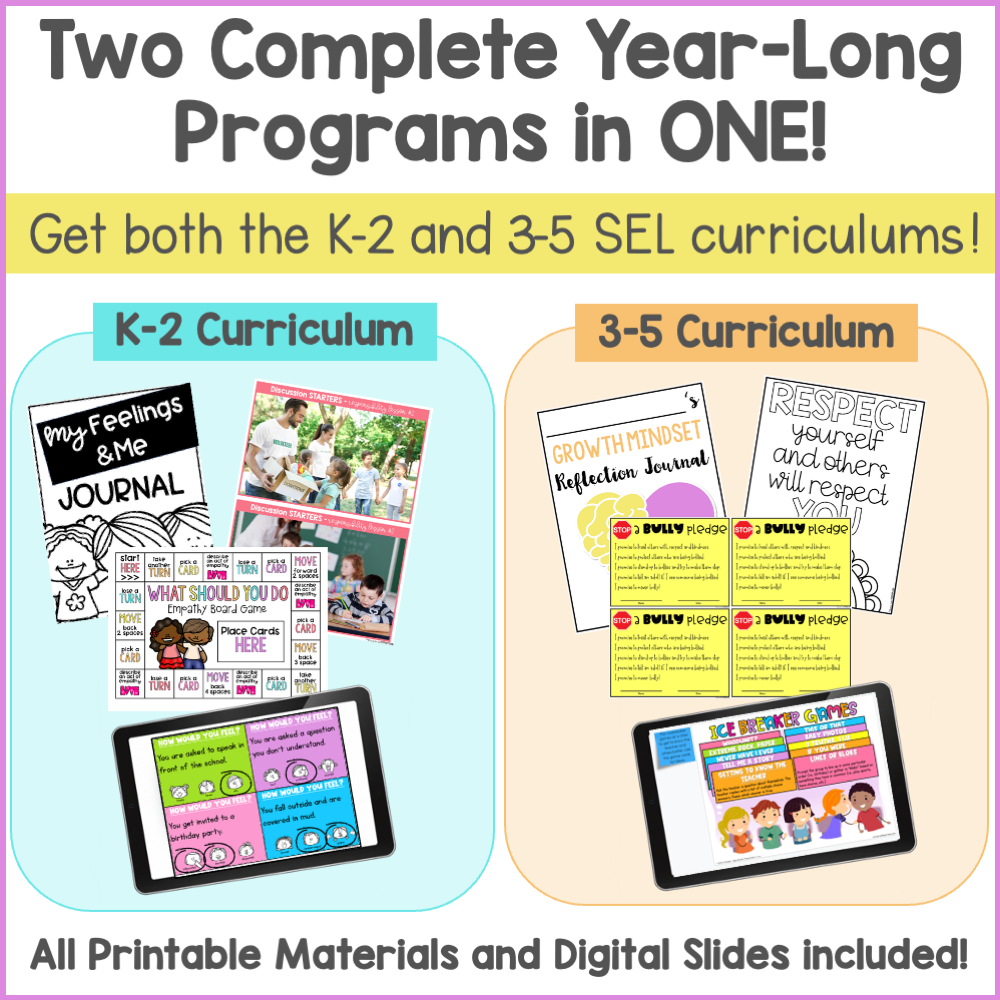 Social Emotional Regulation Learning SEL Worksheets Slides Tools Curriculum