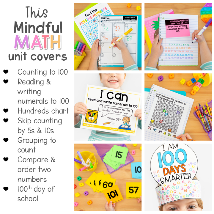 Counting to 100 - Kindergarten Mindful Math