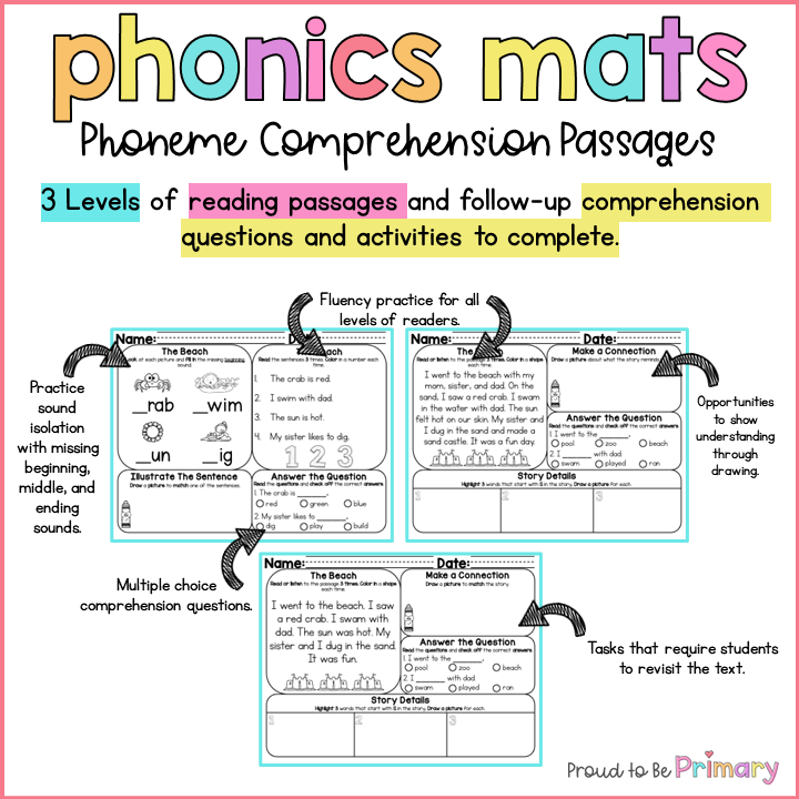 Phoneme Segmentation & Letter Sound Activities - Reading & Phonics Wor ...