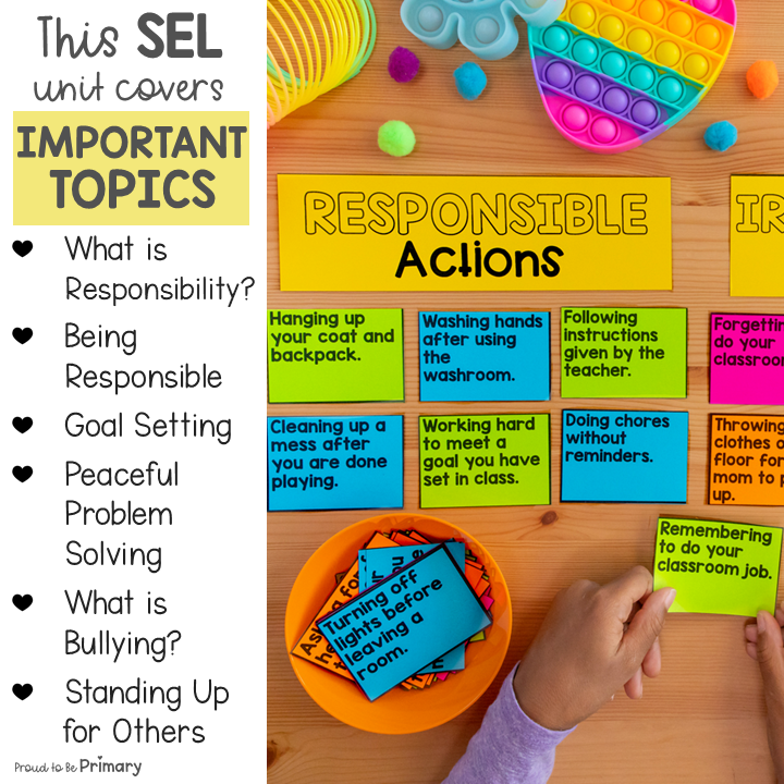 Responsibility, Goal Setting & Conflict Resolution Activities & SEL Lessons