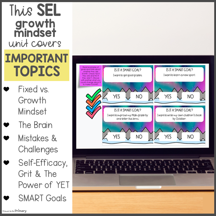 Growth Mindset & SMART Goals DIGITAL Grades 3-5 Google & PowerPoint Activities