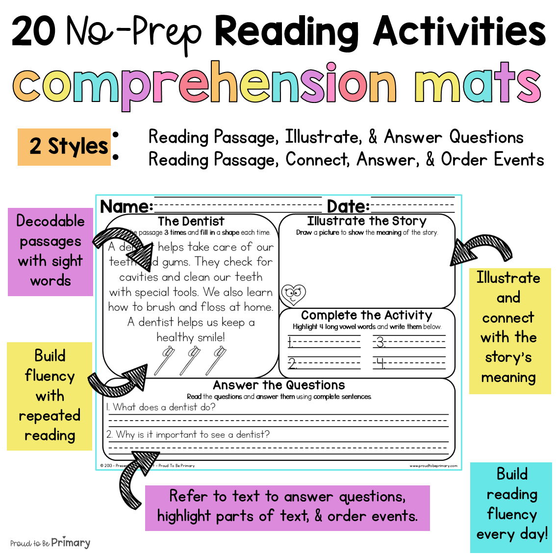 February Winter Morning Work Reading Comprehension Passages Questions Worksheets