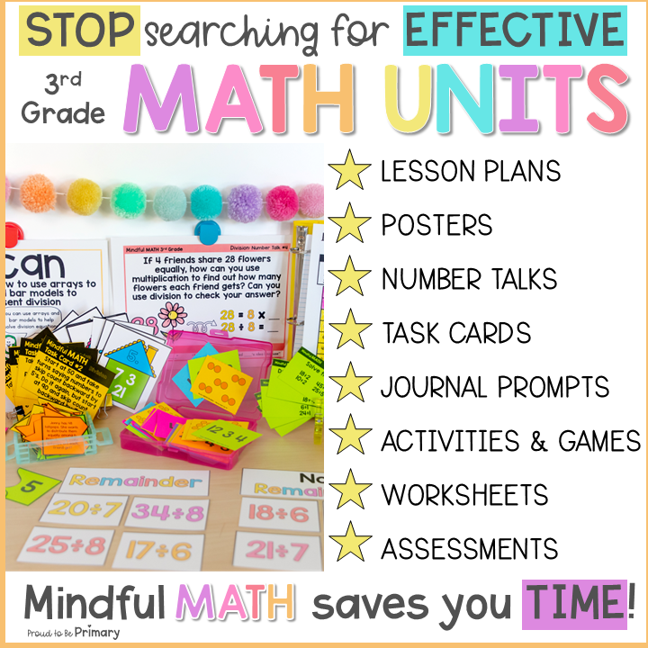 3rd Grade Division Math Unit - Fact Practice, Games, Math Centers, & Worksheets