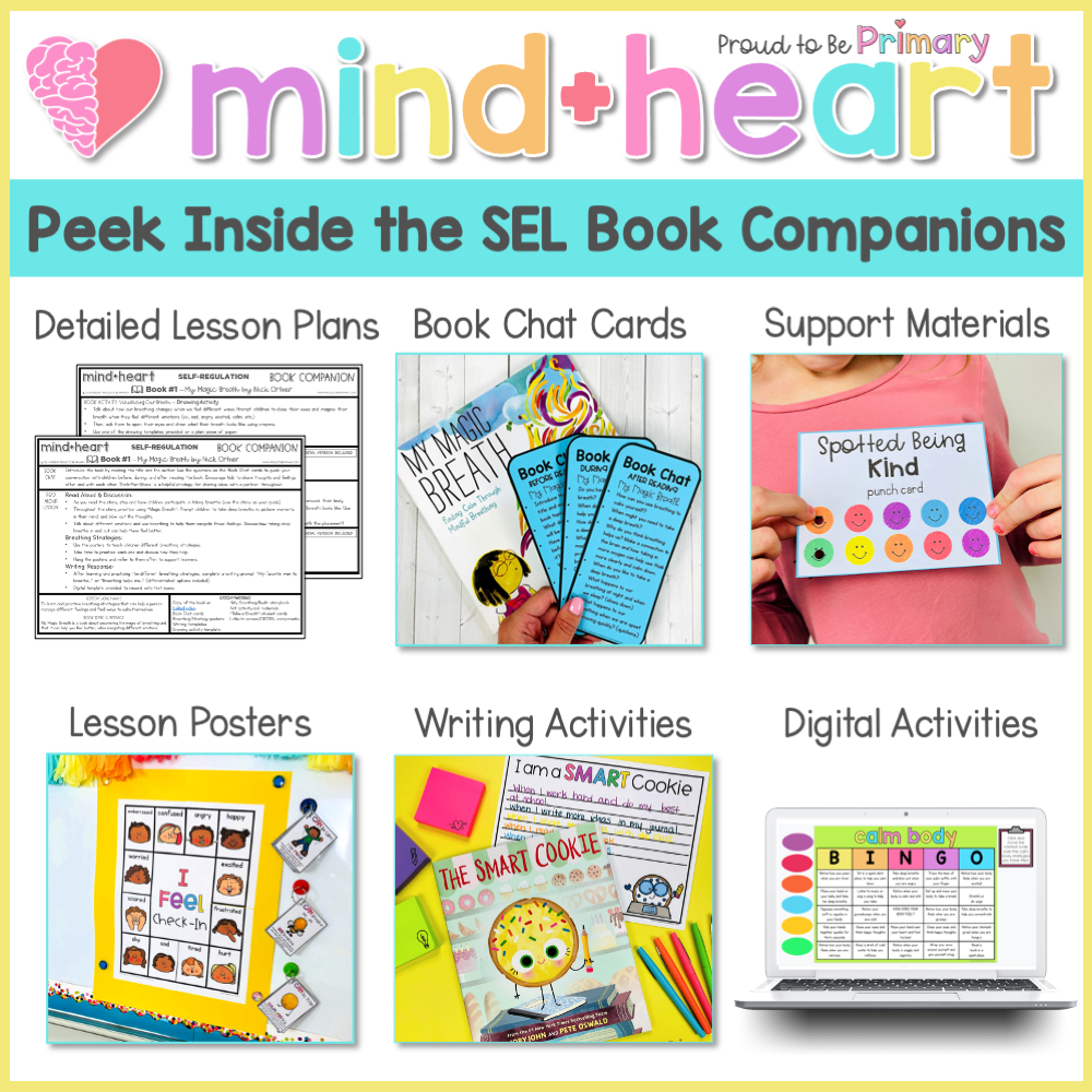 Social Emotional Learning Activities & Book Companion Lessons K-2 SEL Bundle