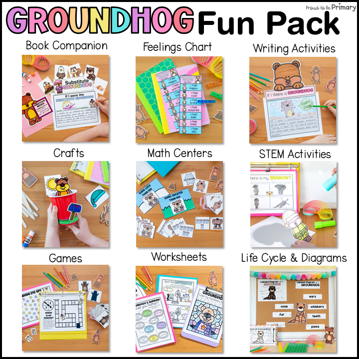 Groundhog Day Craft Coloring Pages Math Writing Activities Prediction Graph