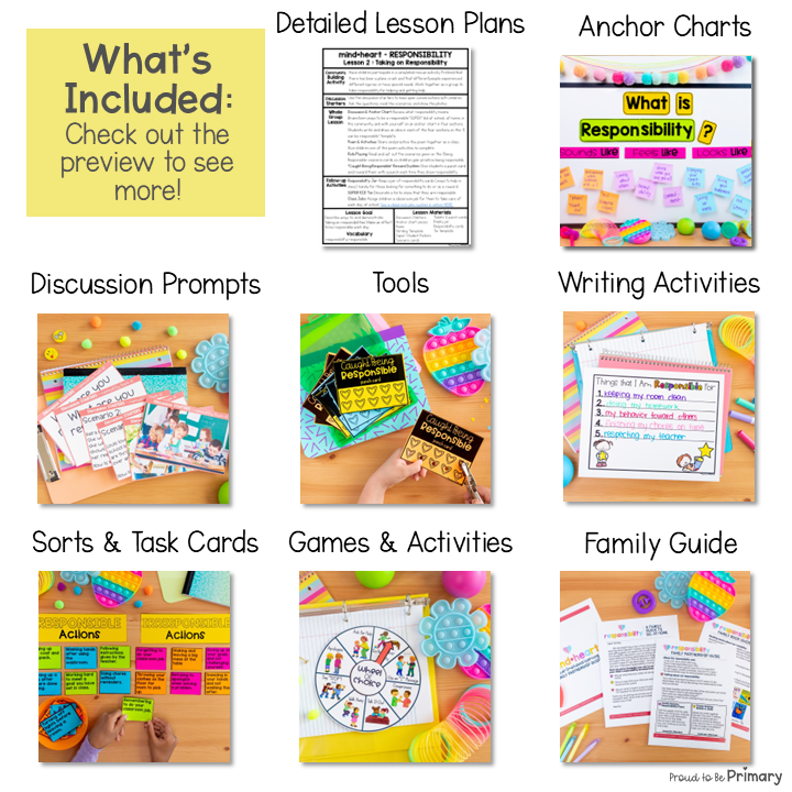 Responsibility, Goal Setting & Conflict Resolution Activities & SEL Lessons