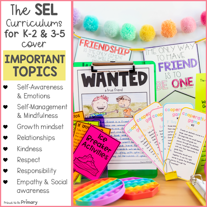 Social Emotional Learning, Social Skills, Character Education SEL Curriculum K-5
