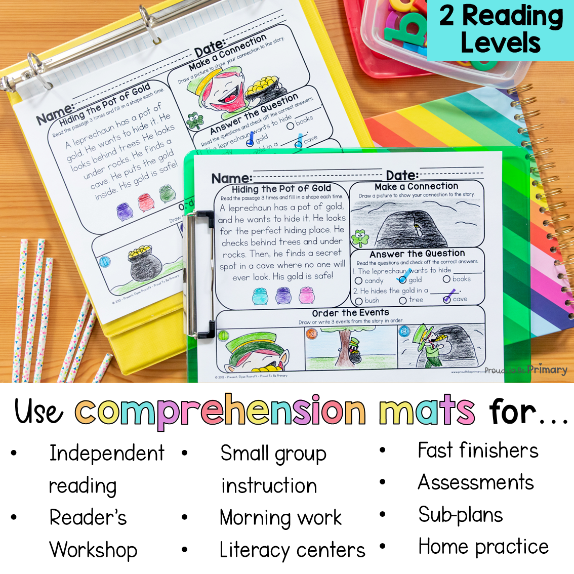 March Spring Morning Work Reading Comprehension Passages Questions Worksheets