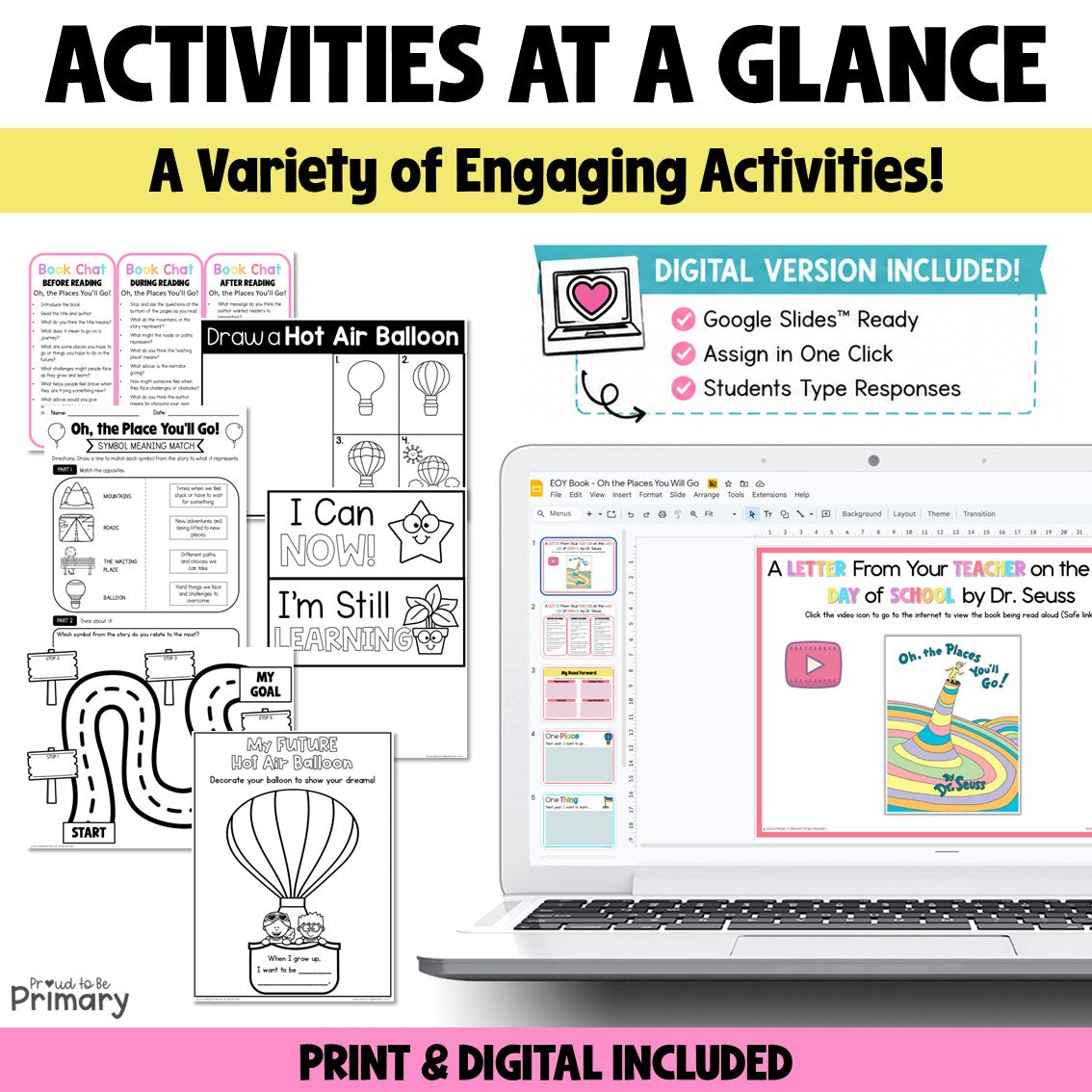 Oh The Places You'll Go Craft Writing Activities Bulletin Board Hot Air Balloon