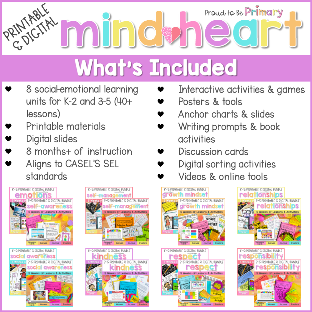 Social Emotional Regulation Learning SEL Worksheets Slides Tools Curriculum