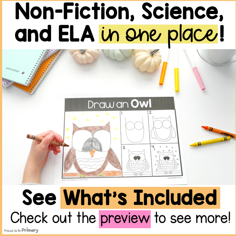Owl Bird Science & Non-Fiction ELA Unit