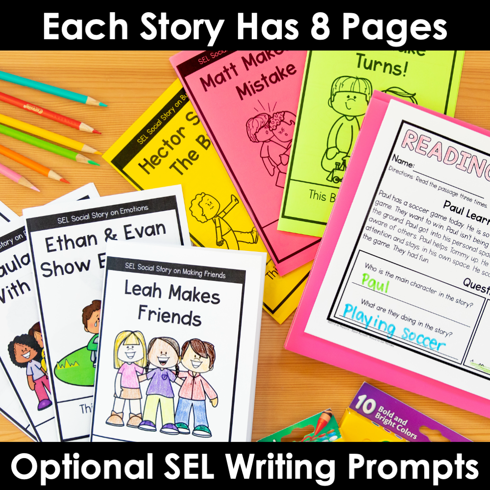 SEL Social Stories Social Skills Emotional Regulation Decodable Readers Bundle