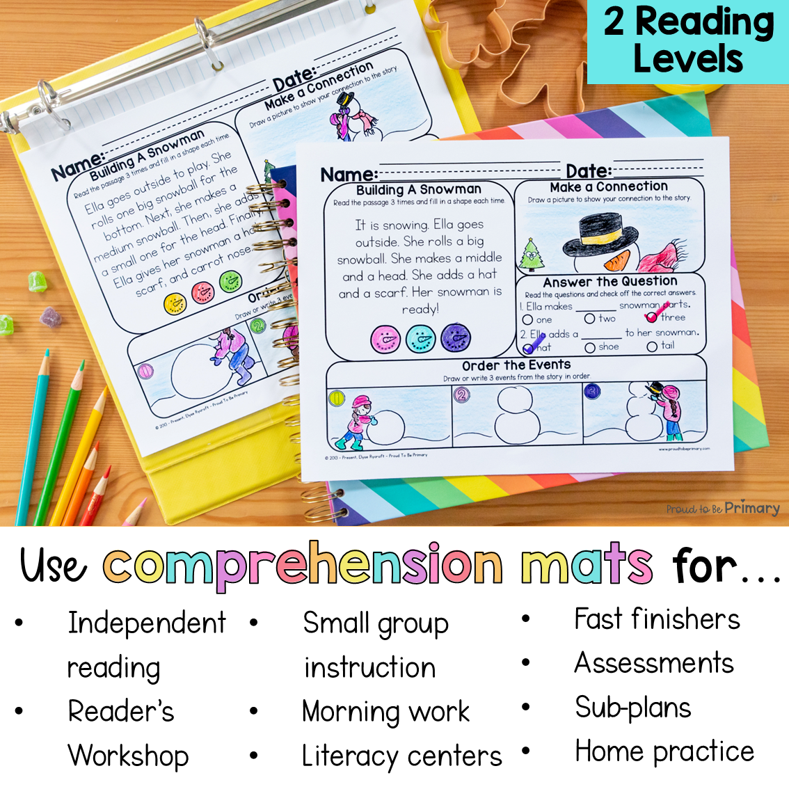 December Winter Morning Work Reading Comprehension Passages Questions Worksheets