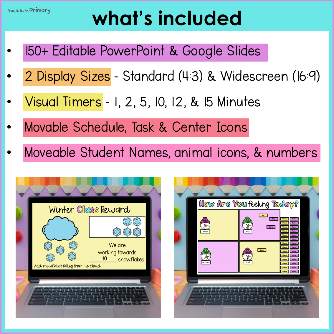Winter Slides Google Station Rotation December January February Editable Agenda