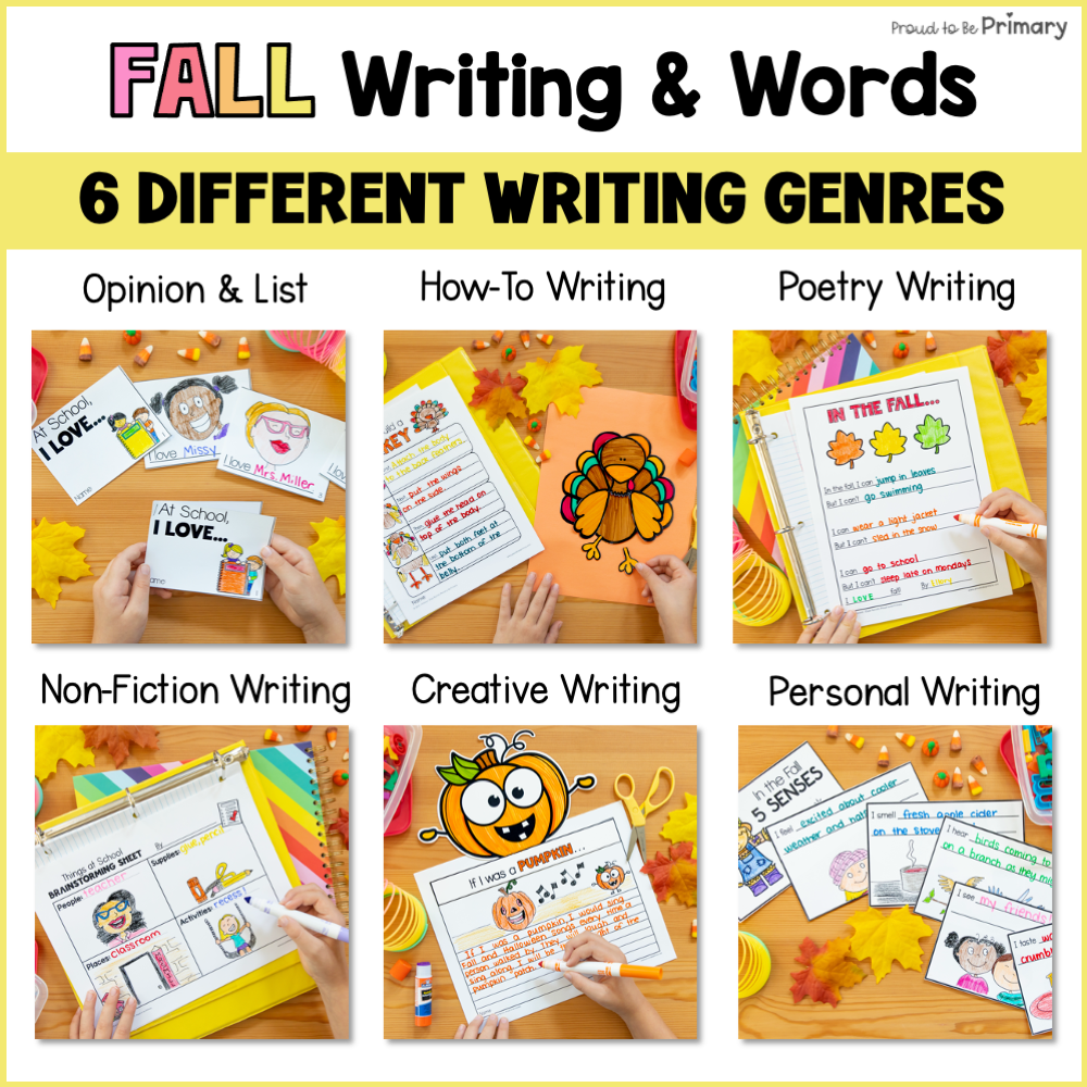 Fall Writing Paper Word Work Activity Worksheets, Turkey Craft, Pumpkin Template