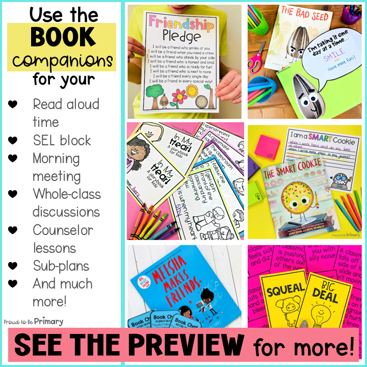 Social-Emotional Learning Book Companion Lessons & Activities BUNDLE