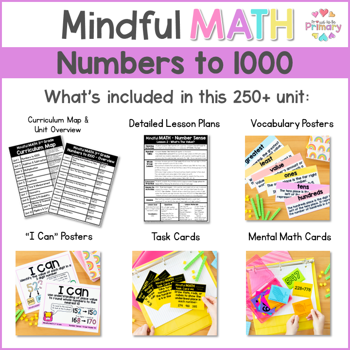 3rd Grade Math Unit - Number Sense (Numbers to 1000) & Place Value