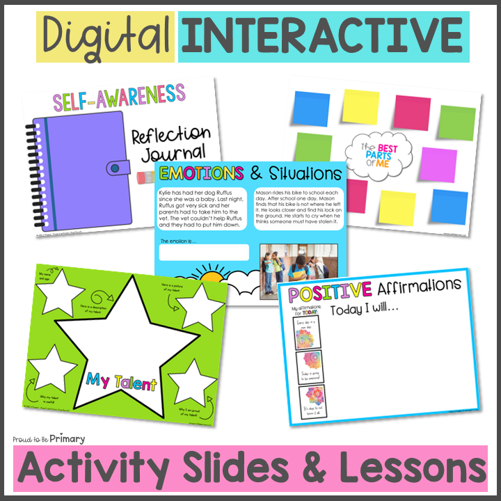 Self-Awareness DIGITAL Grades 3-5 Google & PowerPoint Activities