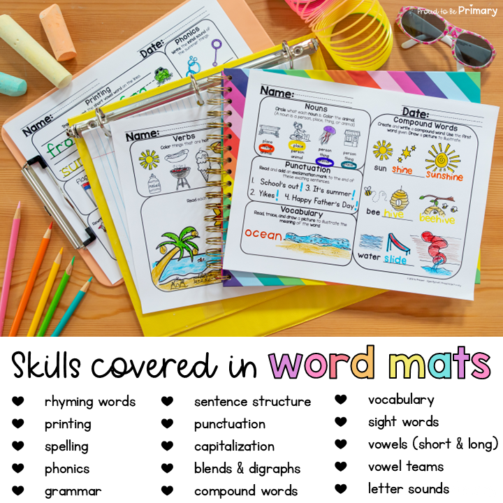 June End of Year Morning Work - Summer Word Work Packet & Fun Worksheets No-Prep