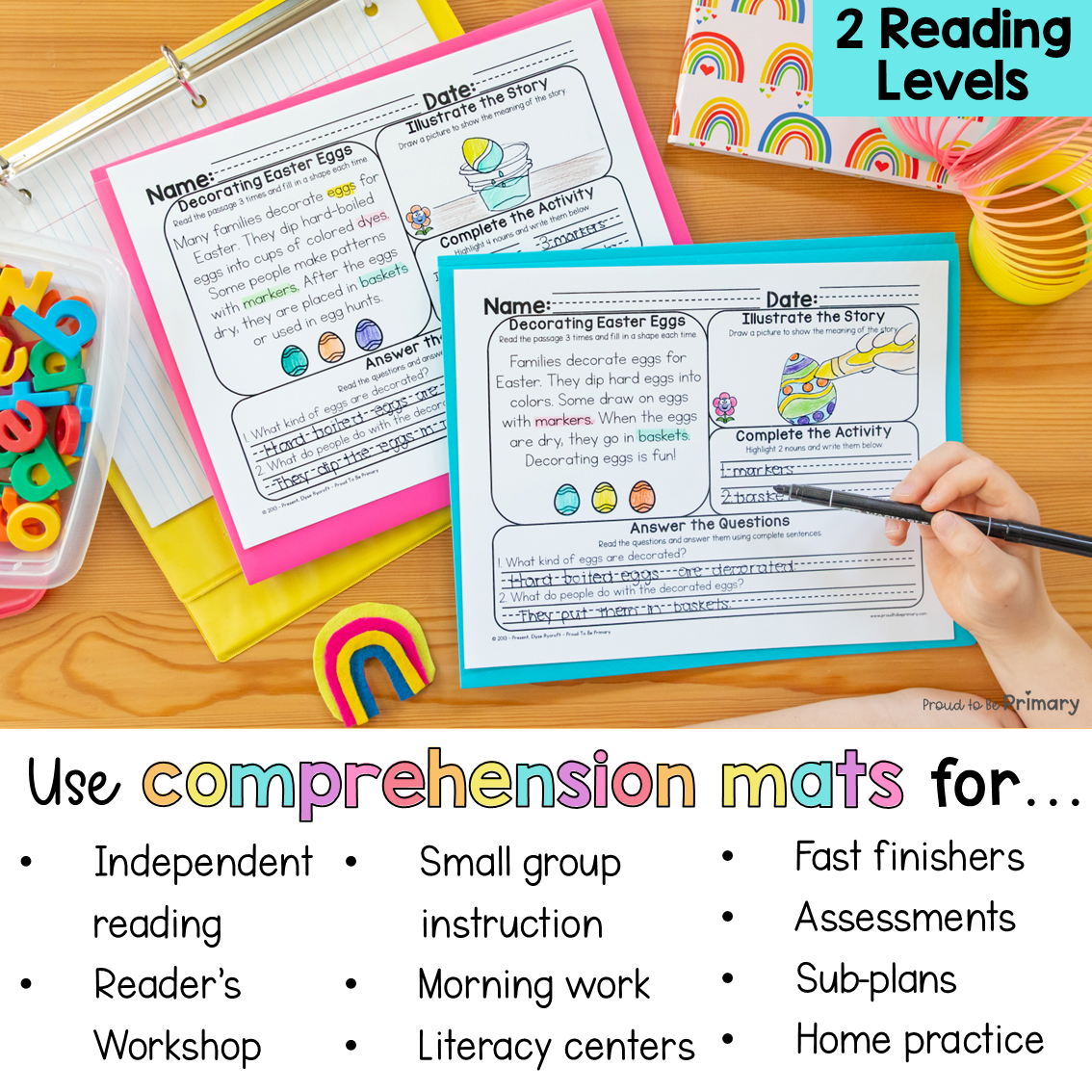 April Spring Morning Work Reading Comprehension Passages Questions Worksheets