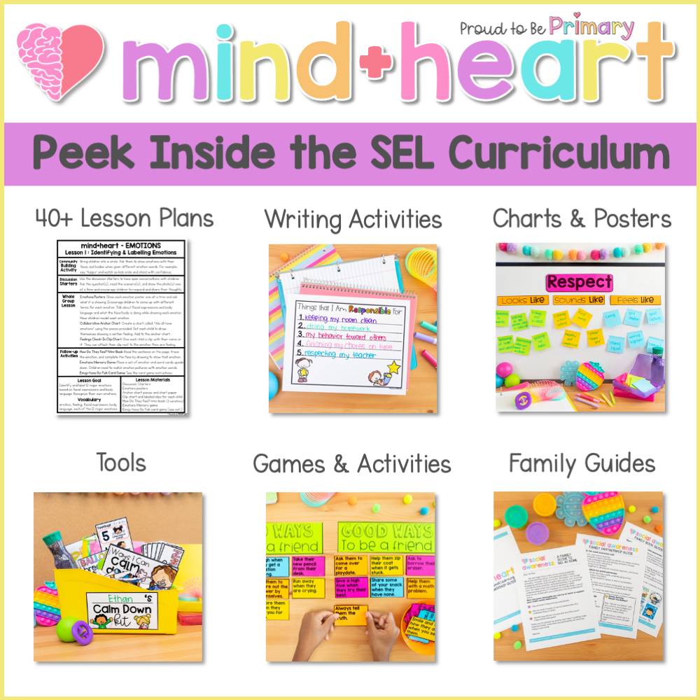 Social Emotional Learning Activities & Book Companion Lessons K-2 SEL Bundle