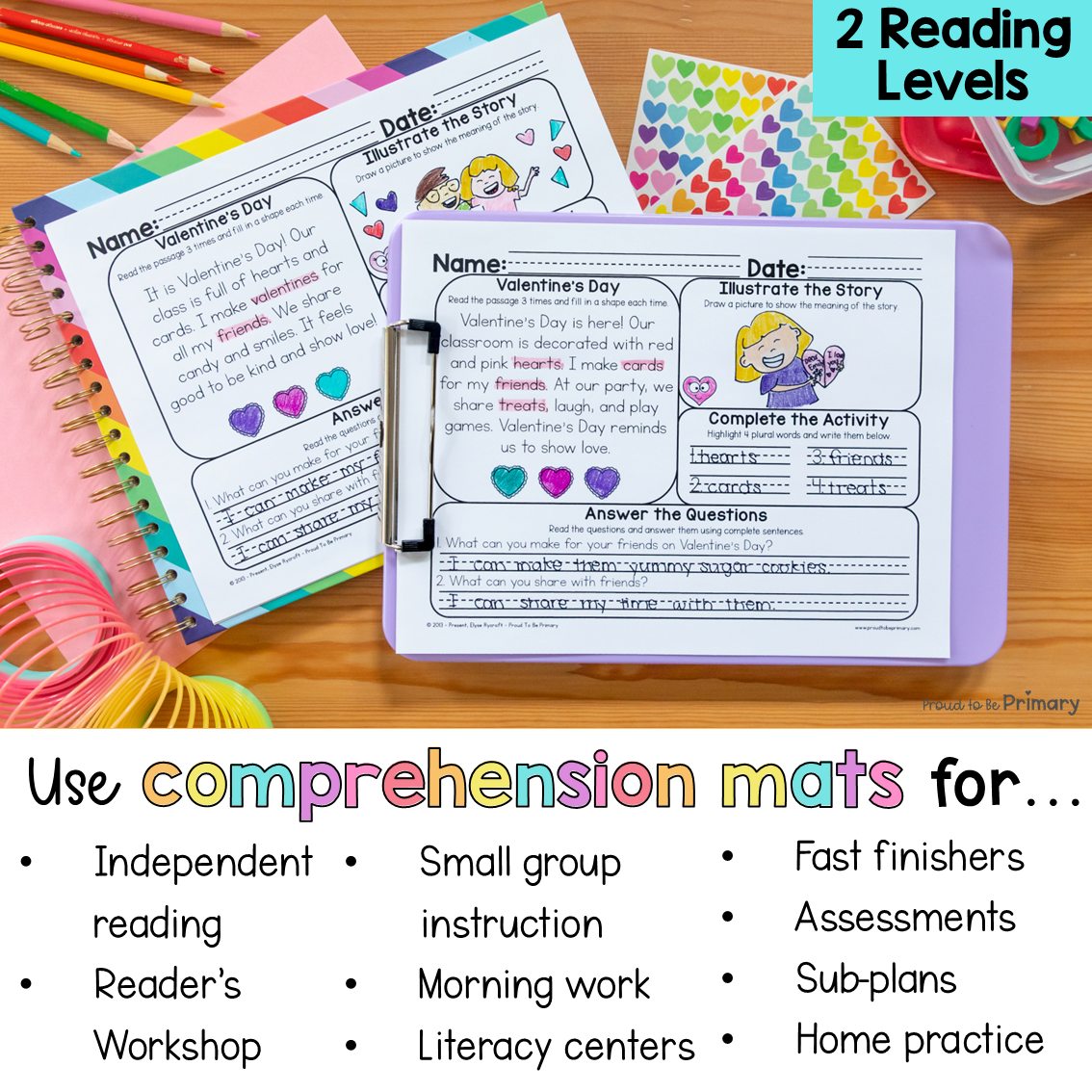 February Winter Morning Work Reading Comprehension Passages Questions Worksheets