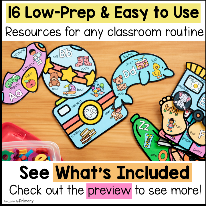 Alphabet Activities - 16 Resource Bundle - Literacy Centers, Posters, Worksheets