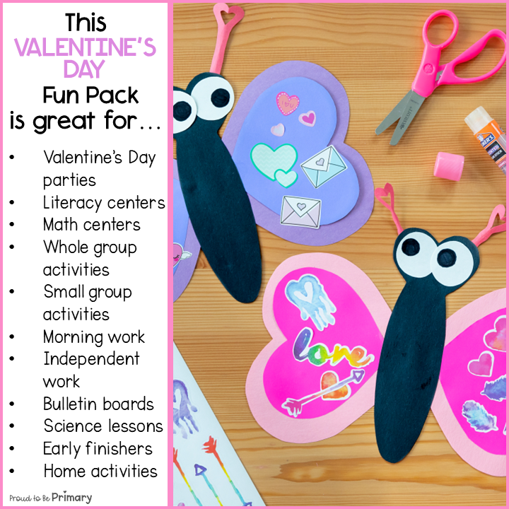 Valentine's Day Activities, Crafts, Bulletin Board, Cards, Games, Writing & Math