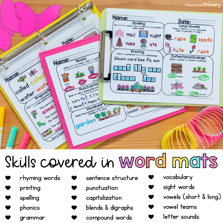 May Spring Morning Word Work Worksheets & Literacy Center Activities