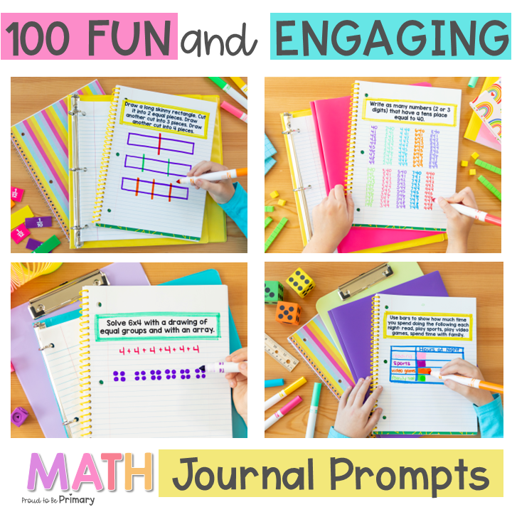 3rd Grade Math Word Problems Interactive Journal Prompts Small Group Activities