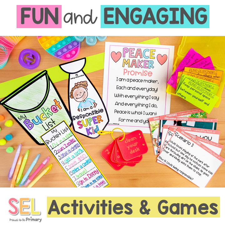 Responsibility, Goal Setting & Conflict Resolution Activities & SEL Lessons