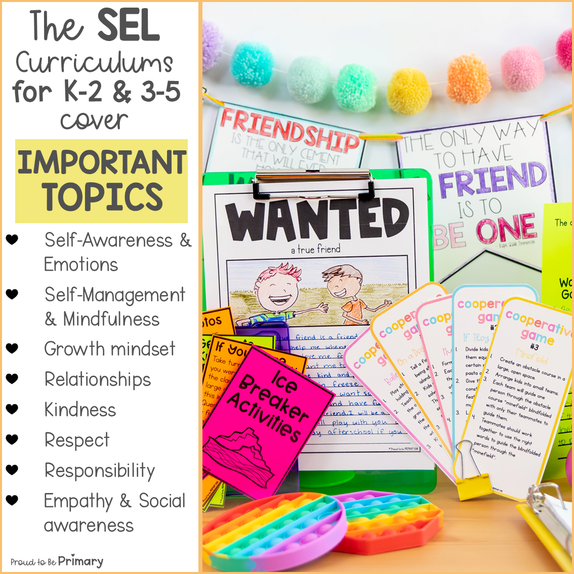 Social Emotional Learning Activities, Social Skills, Kindness SEL Curriculum K-5