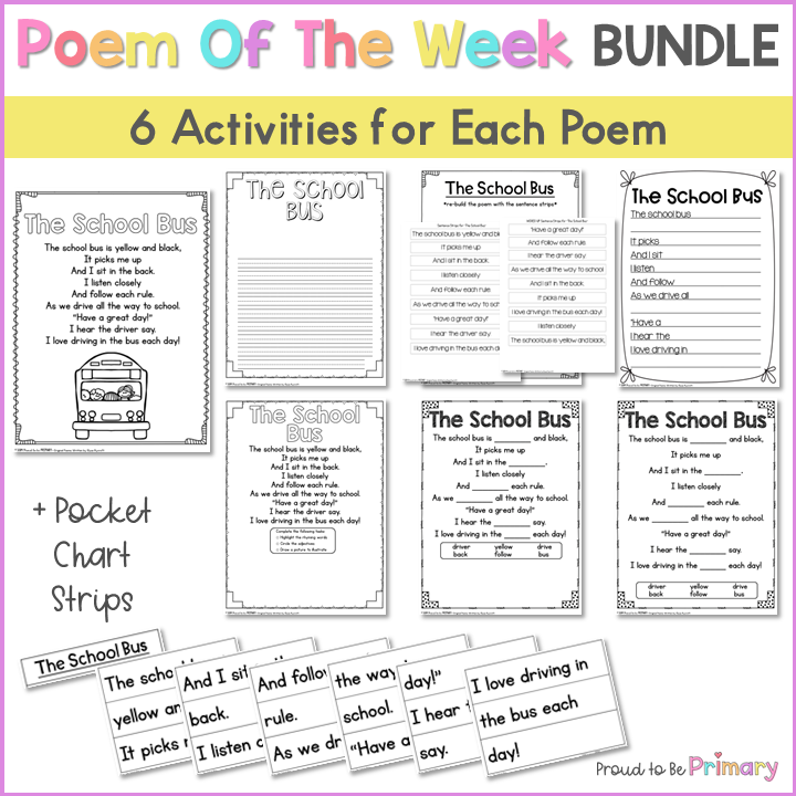 85 Weekly Poems & Poetry Comprehension Small Group Shared Reading Activities