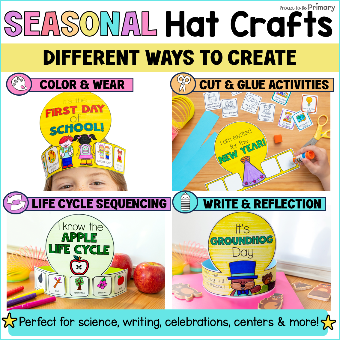 75+ Hat Headband Crafts - First Day of School Kindergarten 1st Grade Crown