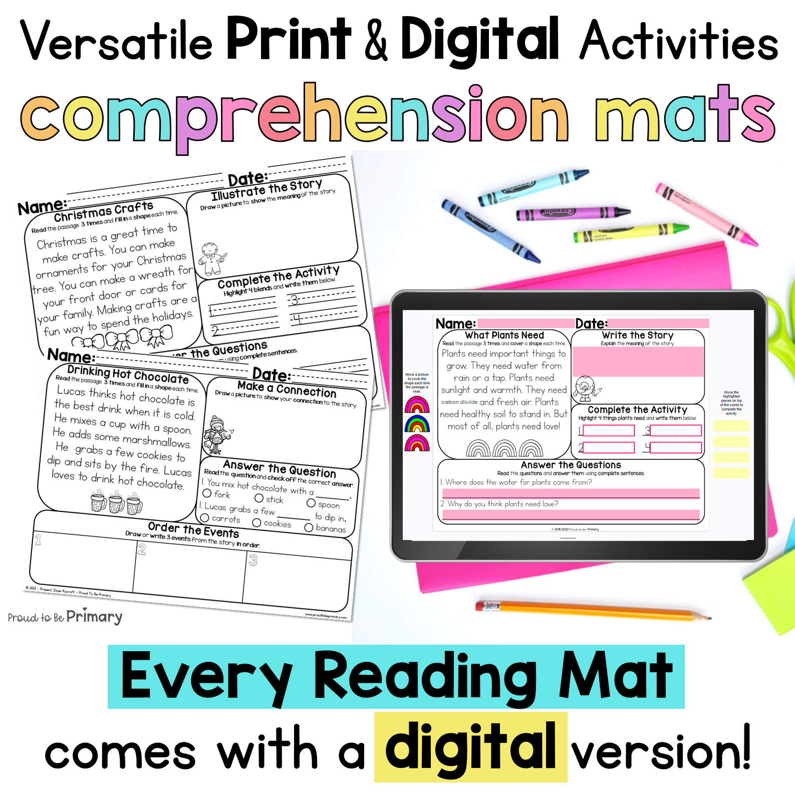Reading Comprehension Passages and Questions Worksheets & Fluency Activities