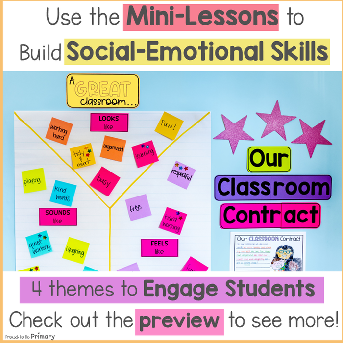 Back to School Social Emotional Learning Activities for K-2