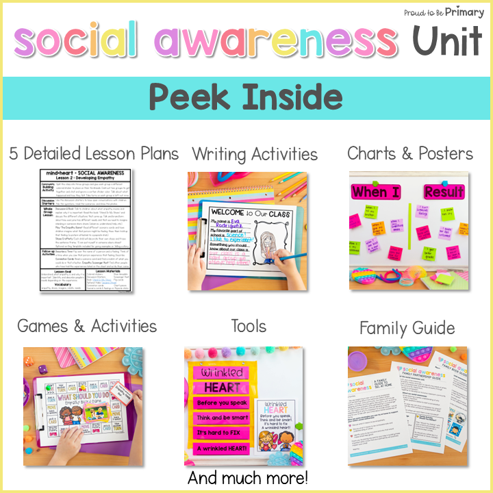 Empathy & Social Awareness Book Activities, Book Companion Lesson & SEL Crafts