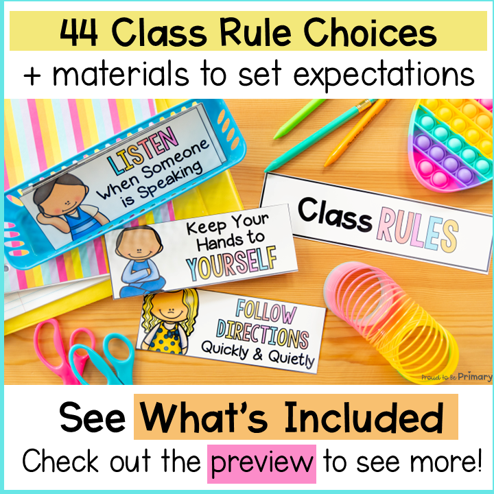 Classroom Rules Cards