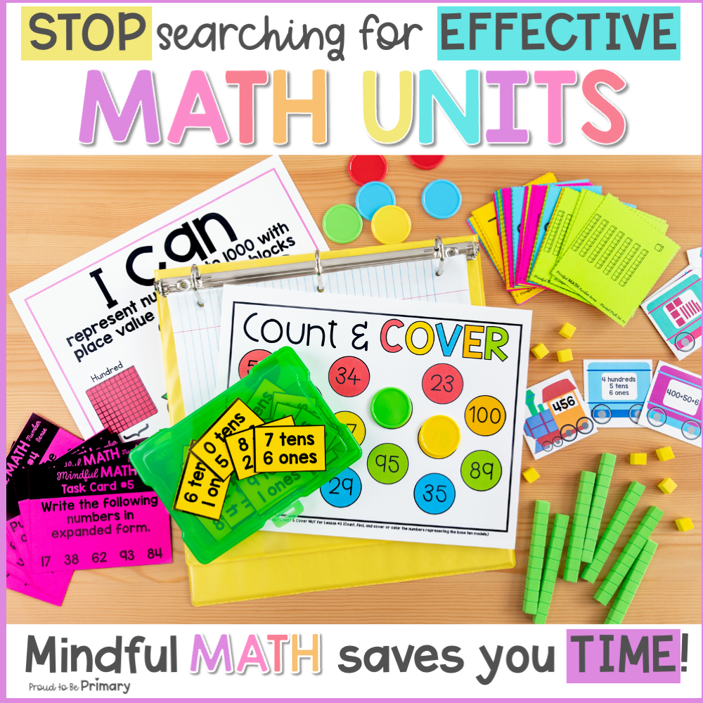 Kindergarten 1st 2nd 3rd Grade Math Curriculum Tool Kit Posters Intervention