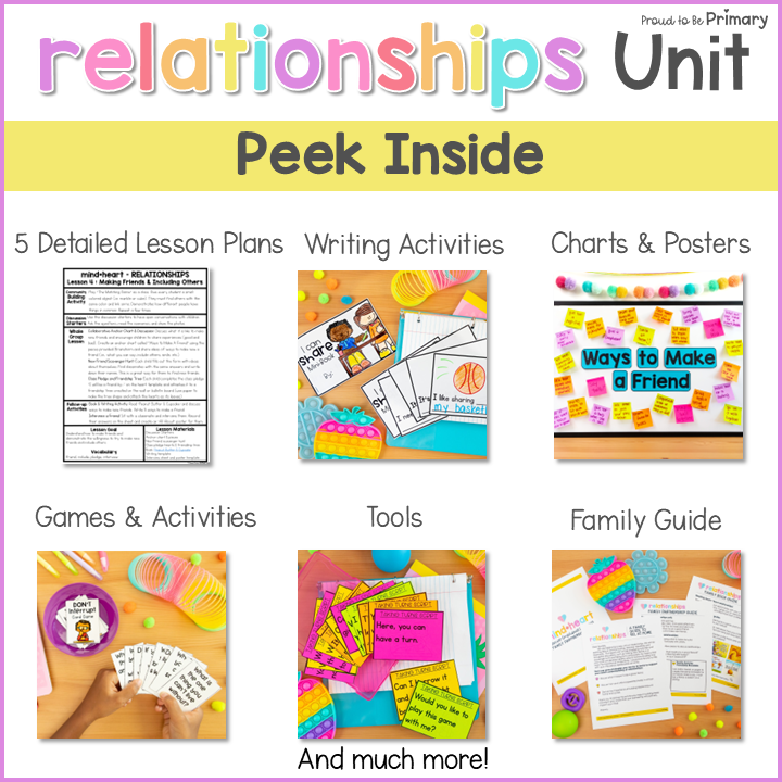 Friendship Book Activities, Relationship Book Companion Lesson & SEL Worksheets