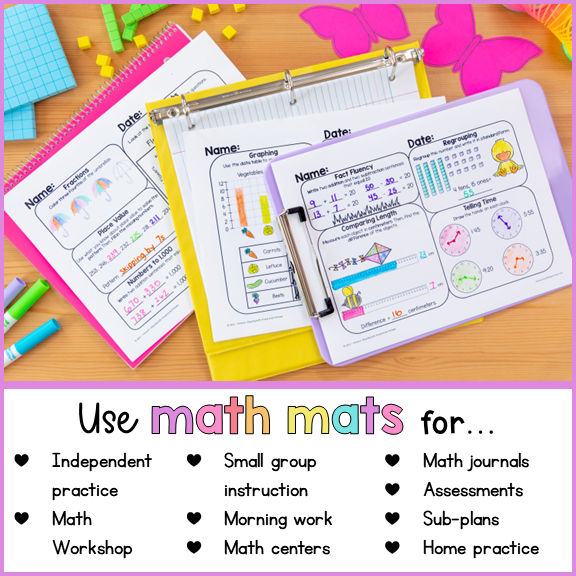 May Math Spiral Review Worksheets for 2nd Grade