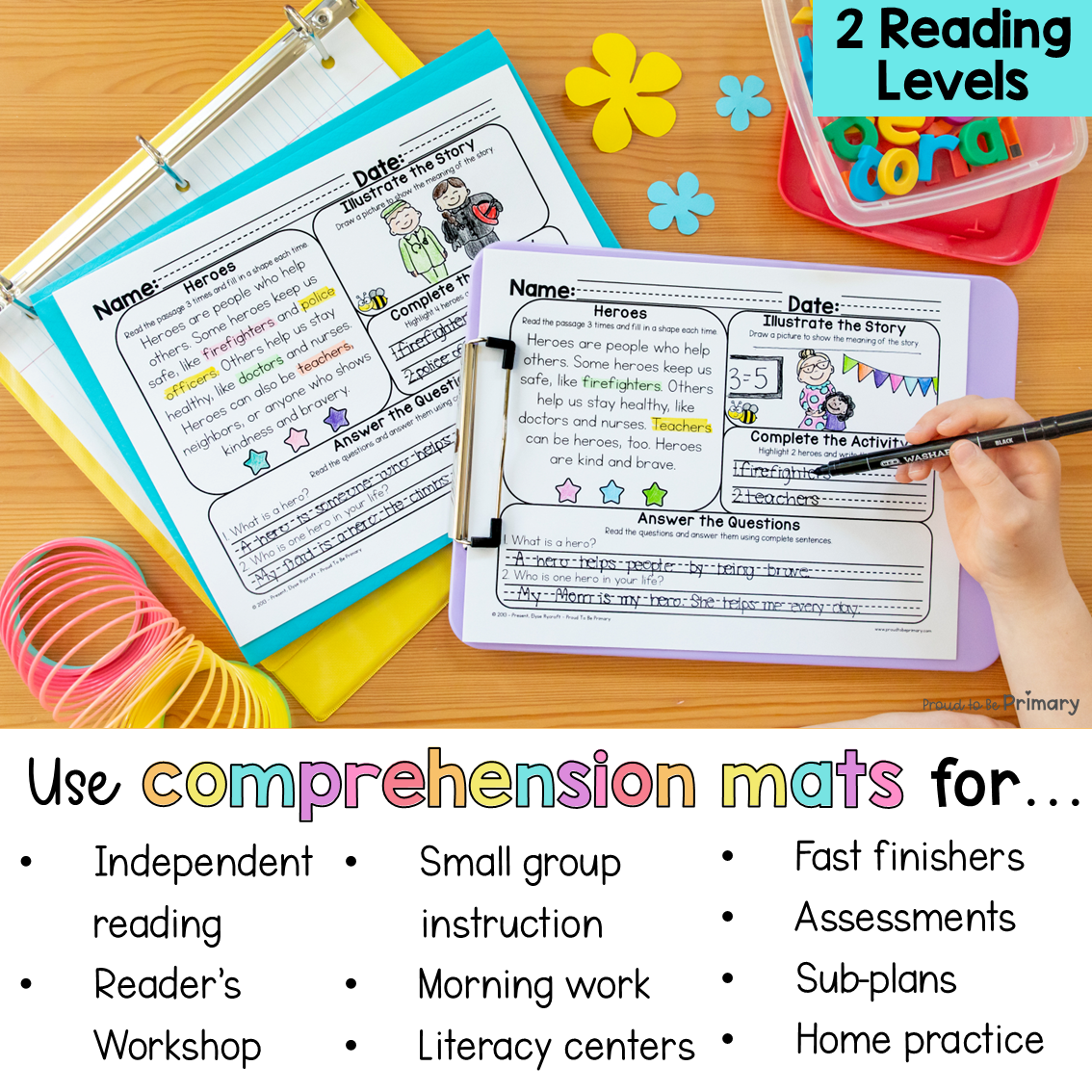 May End of Year Morning Work Reading Comprehension Passages Questions Worksheets