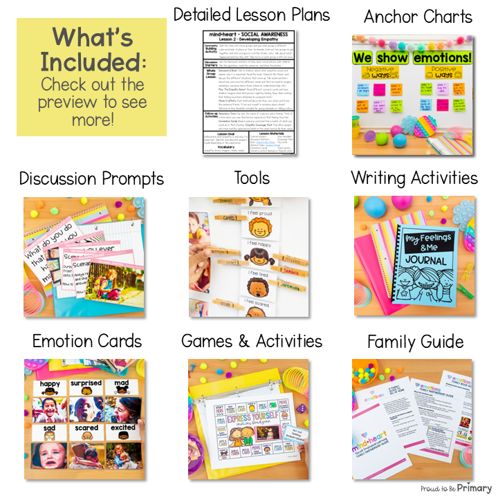 Emotion Cards, Social Emotional Learning Activities, & Feelings Check In Charts