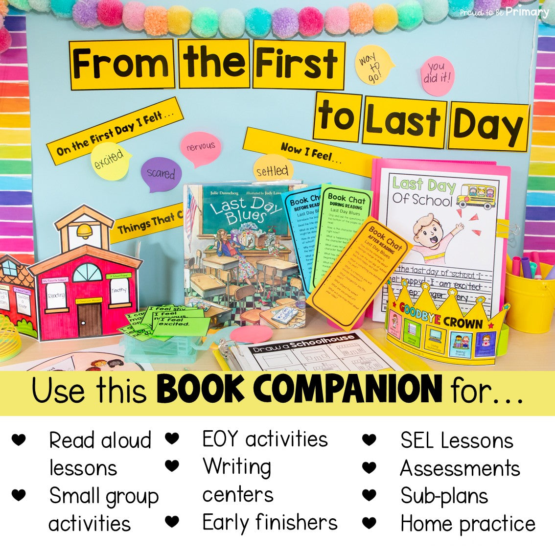 Last Day Blues Book Activities Last Day of School Crown Craft Feelings Wheel