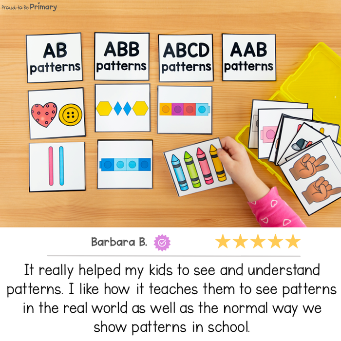 Kindergarten Patterning Lessons Pattern Block Math Center Activities W