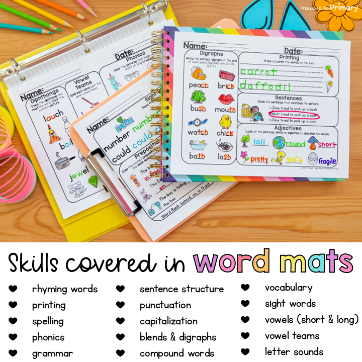 April Spring Easter Morning Word Work Worksheets & Literacy Center Activities