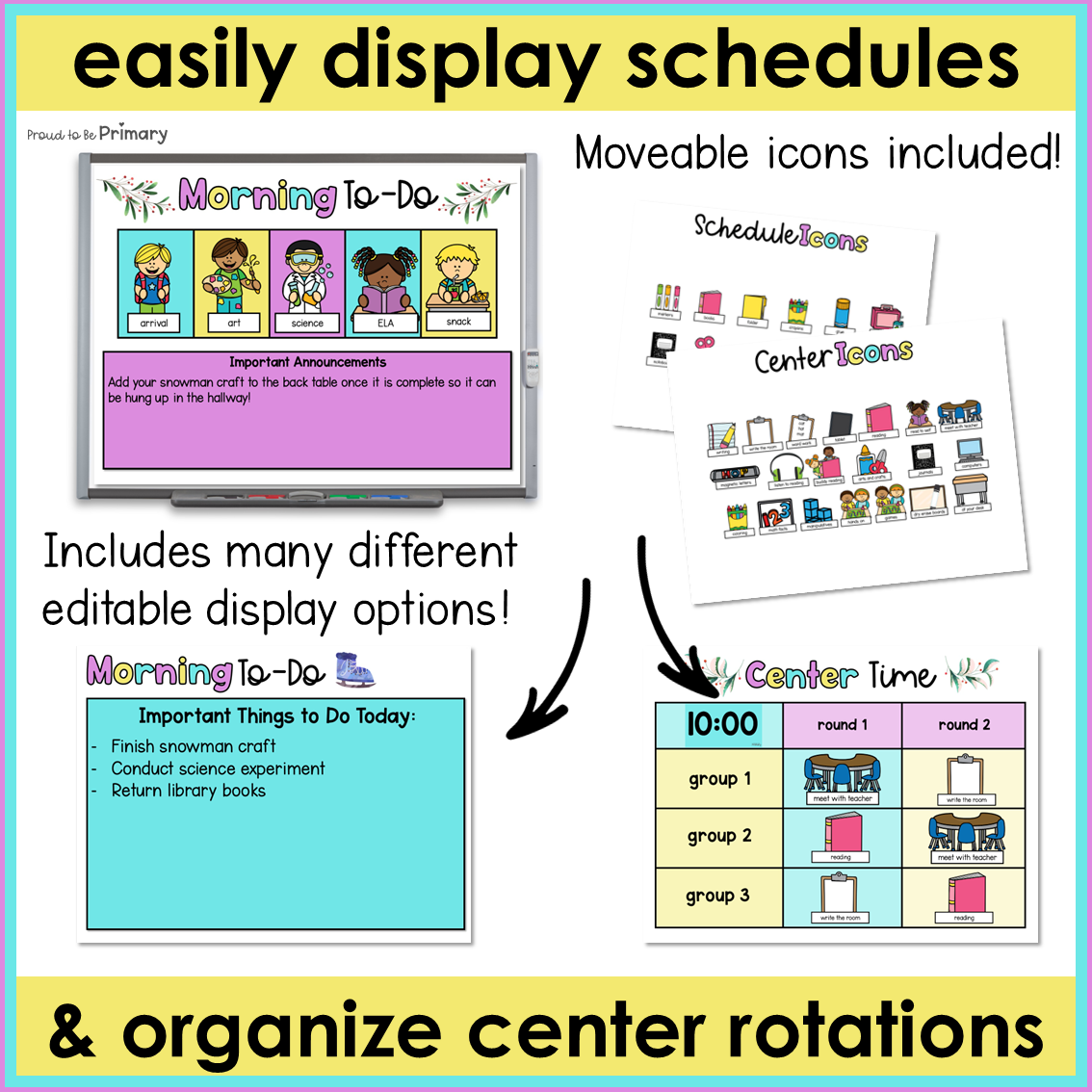 Winter Slides Google Station Rotation December January February Editable Agenda
