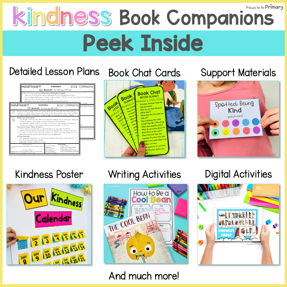 Social Emotional Learning Kindness Worksheets & Picture Book Activities